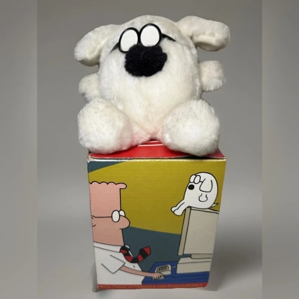 DILBERT DOG DOGBERT WITH ORIGINAL BOX PLUSH STUFFED ANIMAL 4